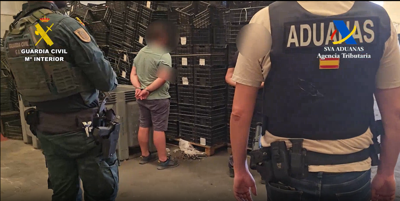 Más de mil kilogramos de cocaína camuflada en un envío de cocos en Sevilla