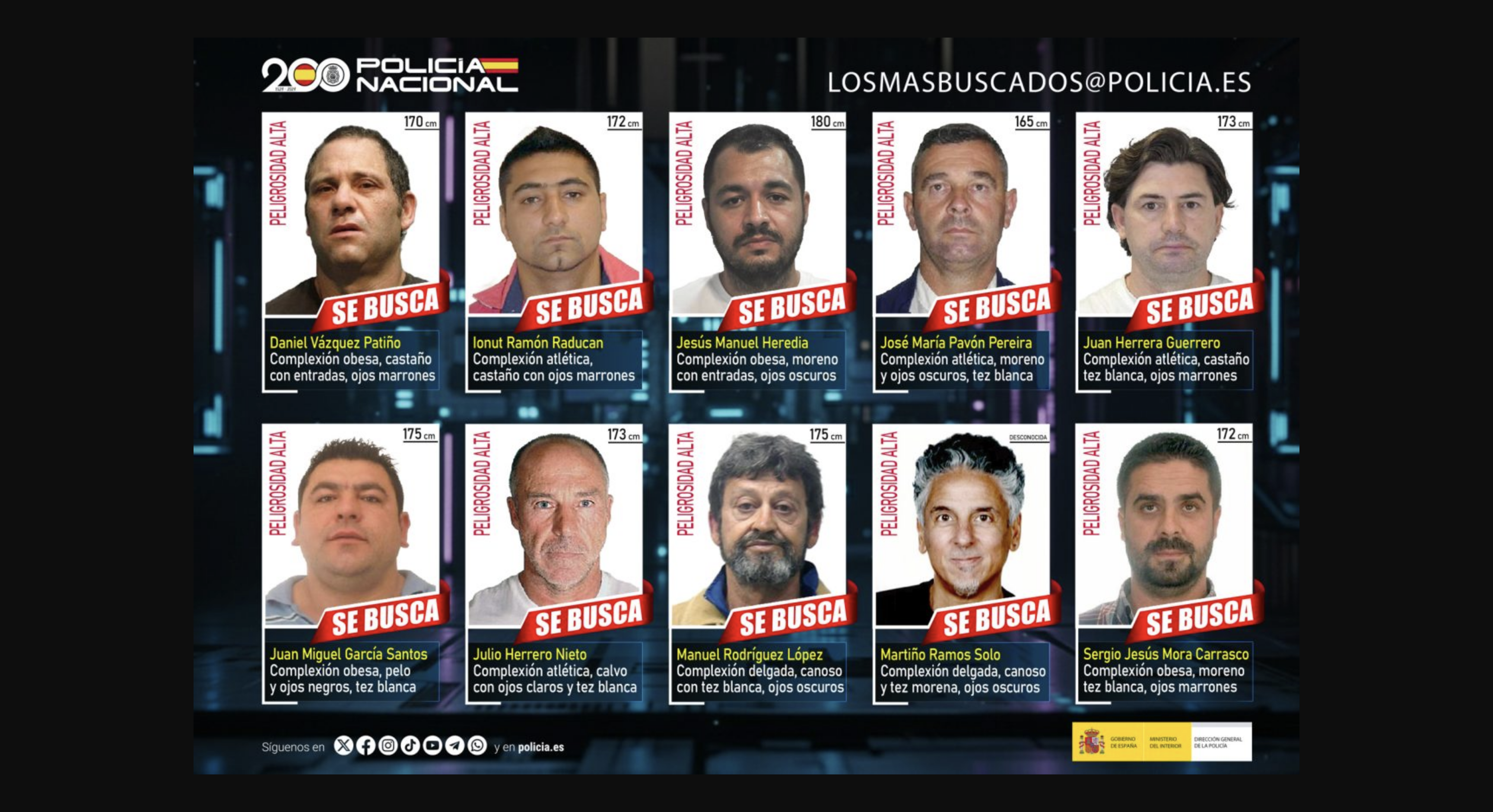 El Yeyo encabeza la reciente lista de los 10 delincuentes más buscados en España.